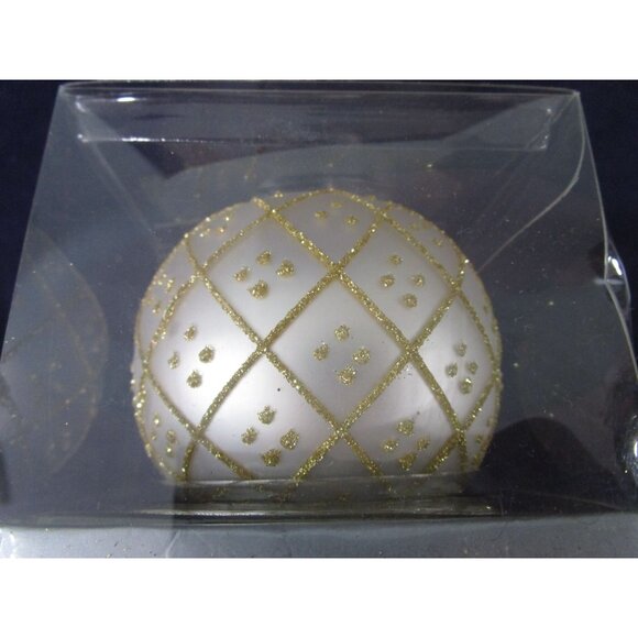 Catherine Lillywhites Gold White  Christmas Ornaments Tea Light Holders EUC - Picture 16 of 16